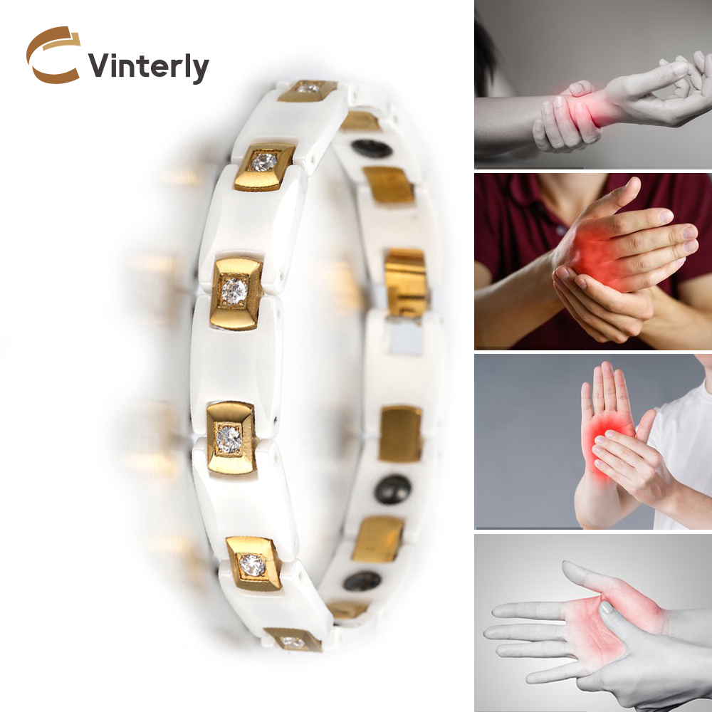 Ceramic Link Bracelet - Vinterly gelang rantai untuk wanita, perhiasan