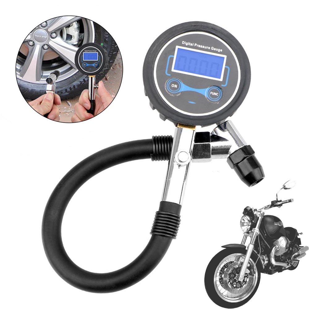 Smartwatch Universal - 0-200Psi pengukur tekanan ban sepeda motor,