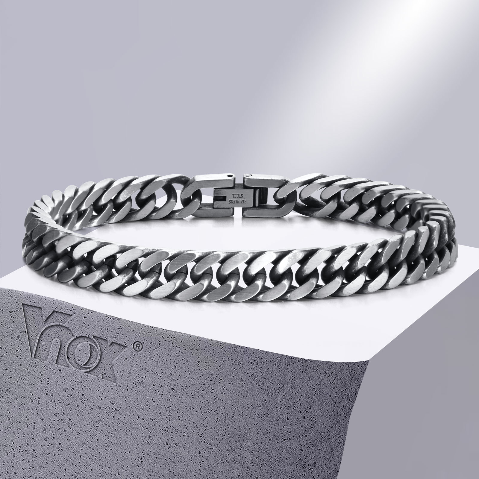 Ceramic Link Bracelet - Gelang Rantai Kuba Retro Chunky Vnox