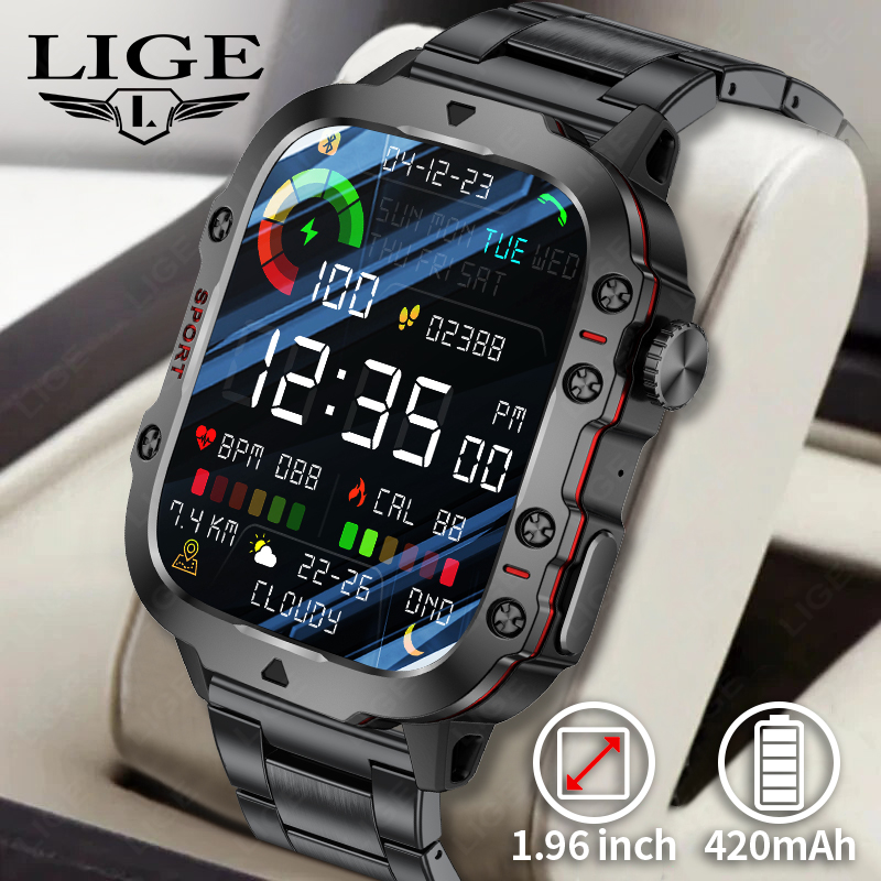 Smartwatch Touch - Jam Tangan Pintar Kebugaran Militer Tangguh
