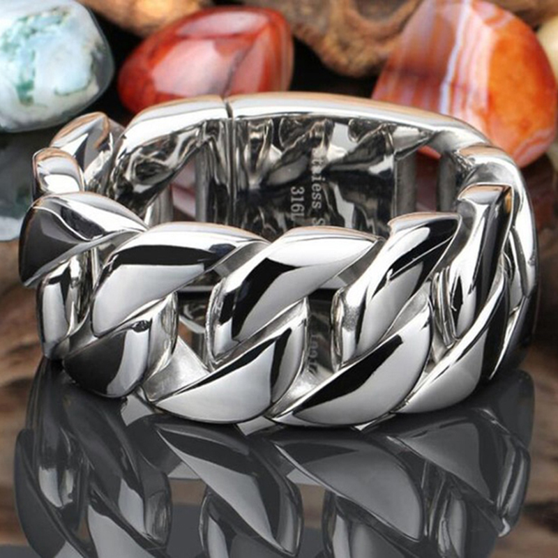 Ceramic Link Bracelet - 20/26/31MM 316L Baja Tahan Karat Gelang