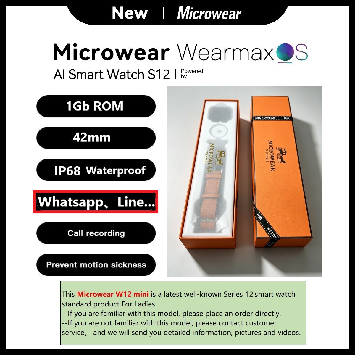 Smartwatch M Active - Jam Tangan Pintar Microwear W12mini Model