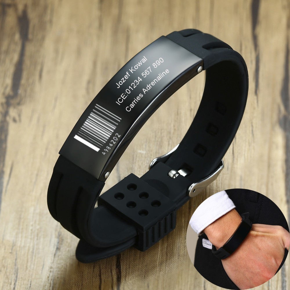 Silicone Band Replacement - Pribadi Gelang Silikon Hitam Watch Tali