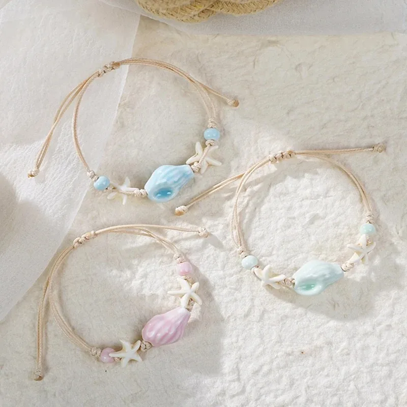 Ceramic Link Bracelet - Gelang Manik-manik Kerang Bintang Laut Keong