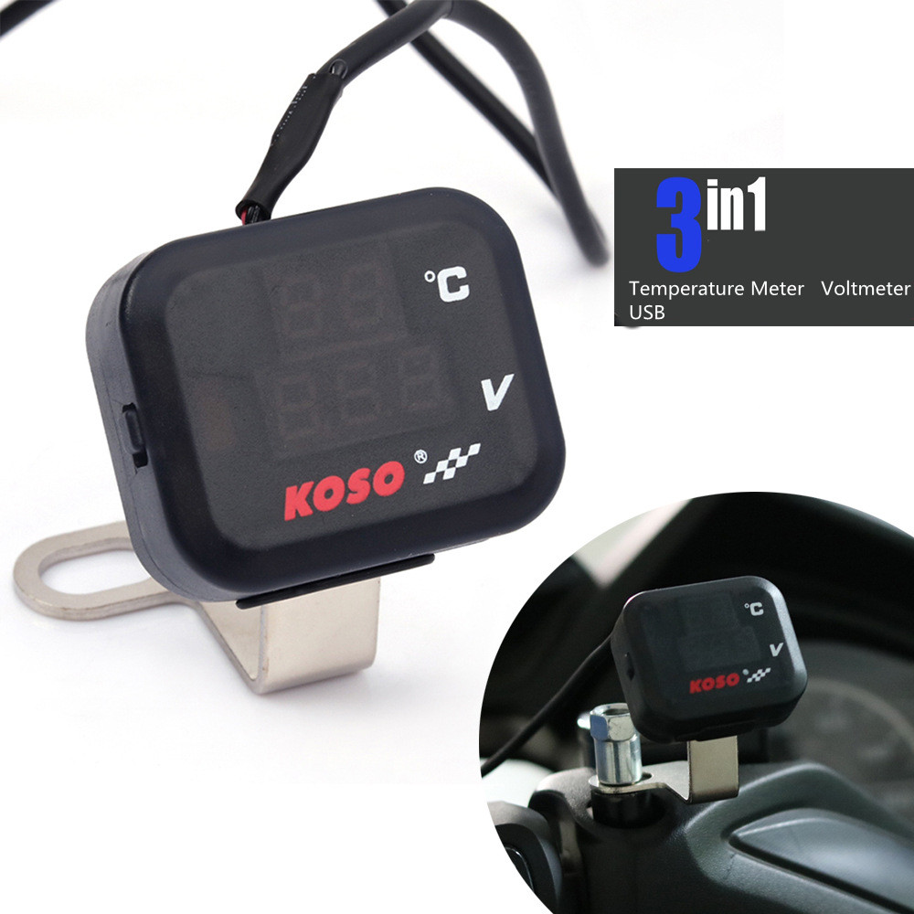 Smartwatch Universal - Termometer sepeda motor Universal 3 dalam