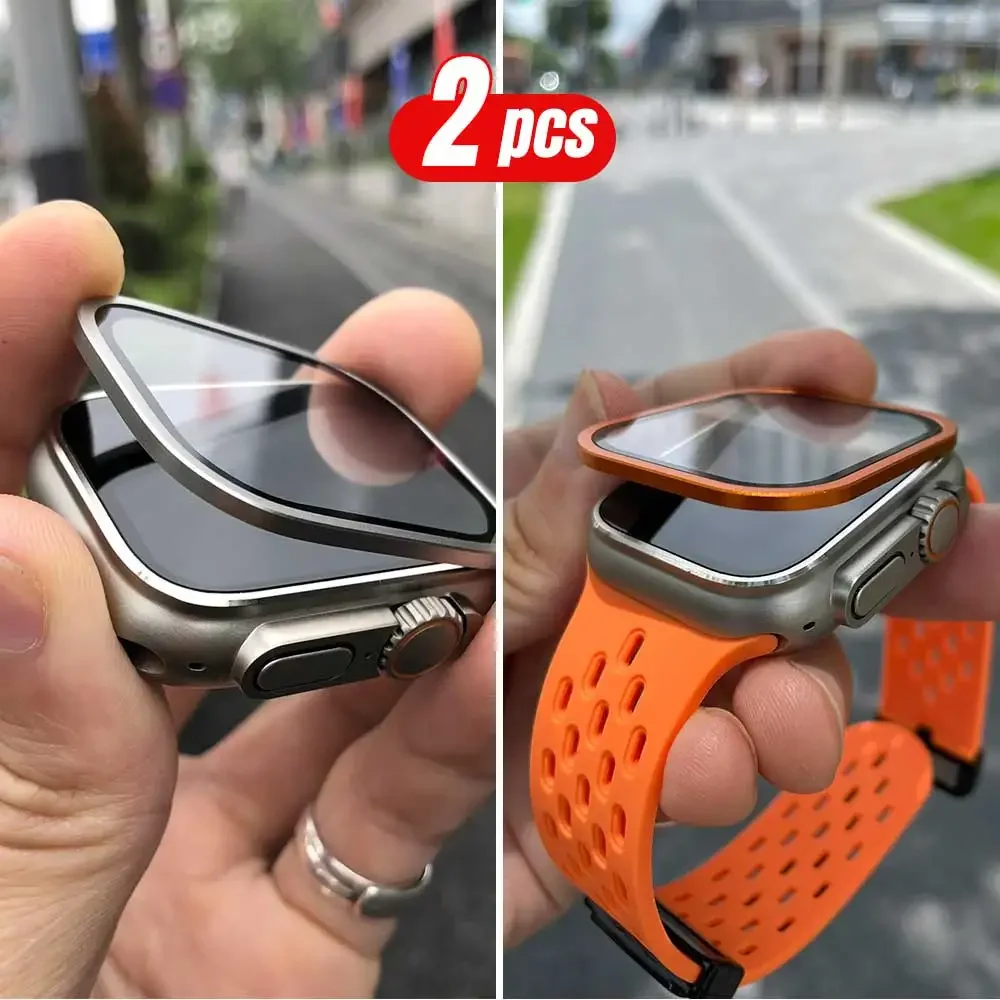 2 Buah Bingkai Logam Titanium  - Apple Smartwatch Accessories ulasan dan harga