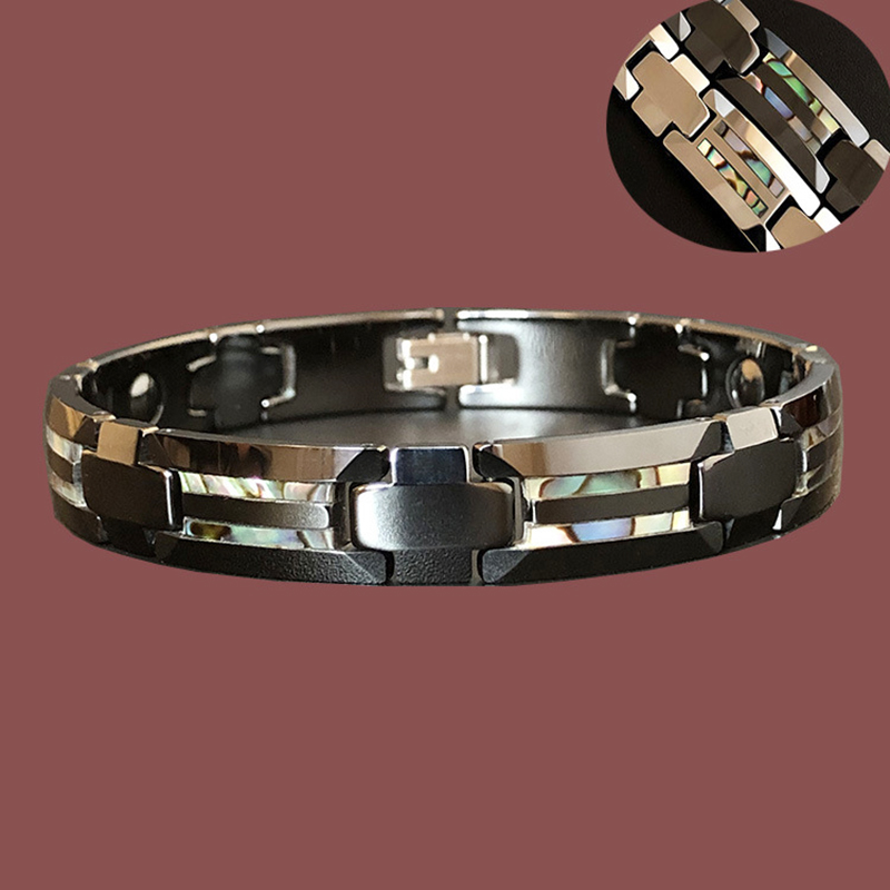 10Mm Havey Punk Hitam Keramik  - Ceramic Link Bracelet ulasan dan harga