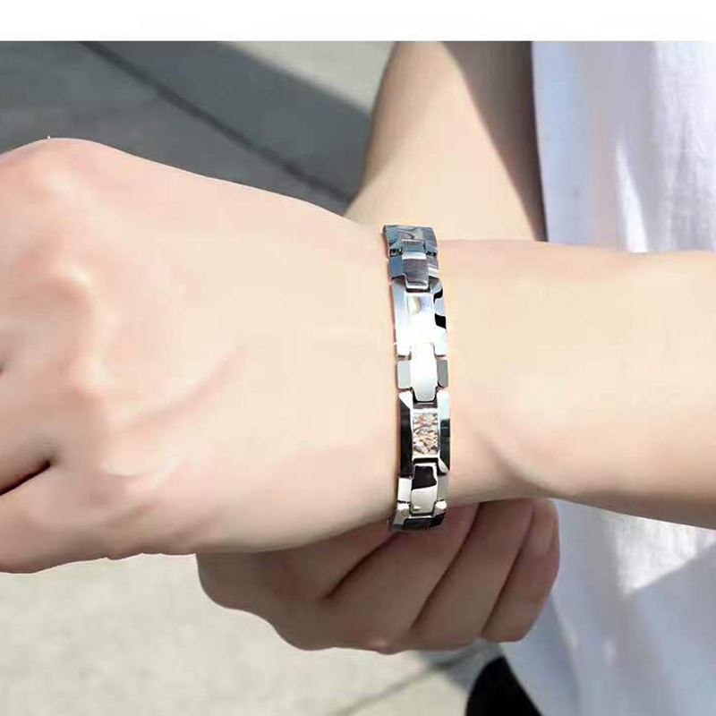 10Mm Havey Punk Hitam Keramik  - Ceramic Link Bracelet ulasan dan harga