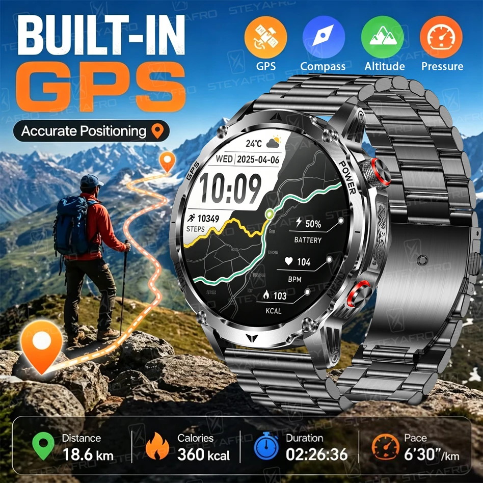 Jam Tangan Pintar Militer Pria - Smartwatch M Active ulasan dan harga