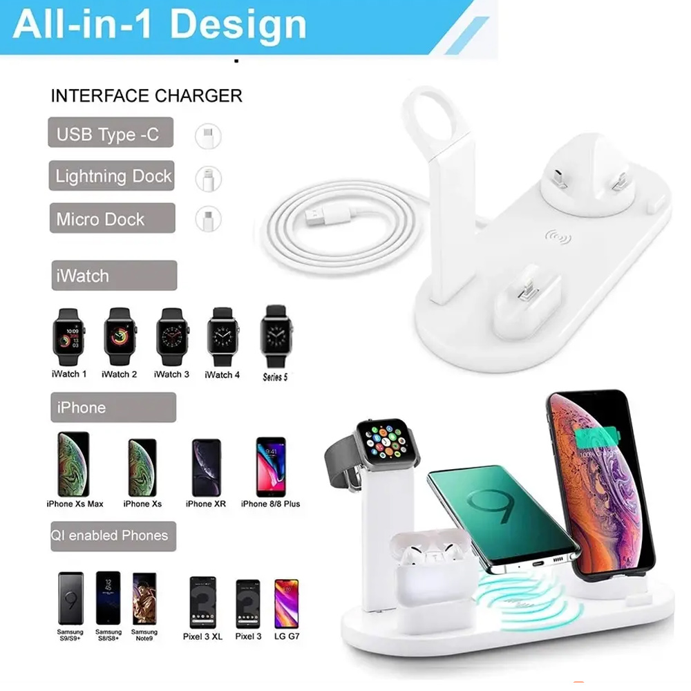 30W 7 in 1 Wireless Charger St - Smartwatch Ac ulasan dan harga
