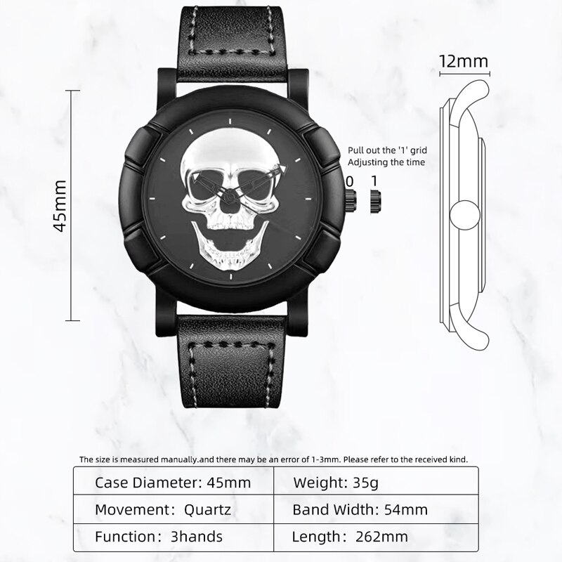 Jam tangan tengkorak pria, 3 b - Accessories With Watch ulasan dan harga