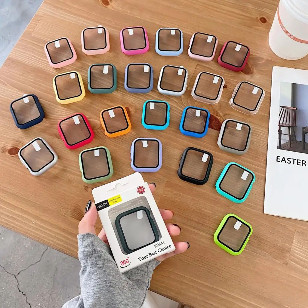Kaca + penutup untuk Apple Wat - Smartwatch Band Accessories ulasan dan harga