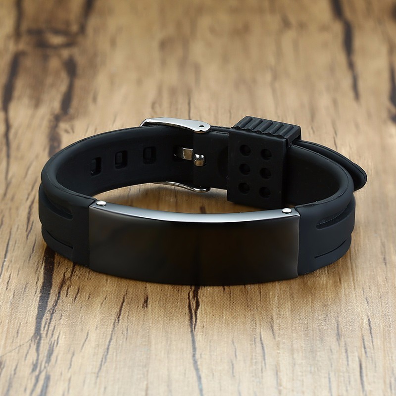 Pribadi Gelang Silikon Hitam W - Silicone Band Replacement ulasan dan harga