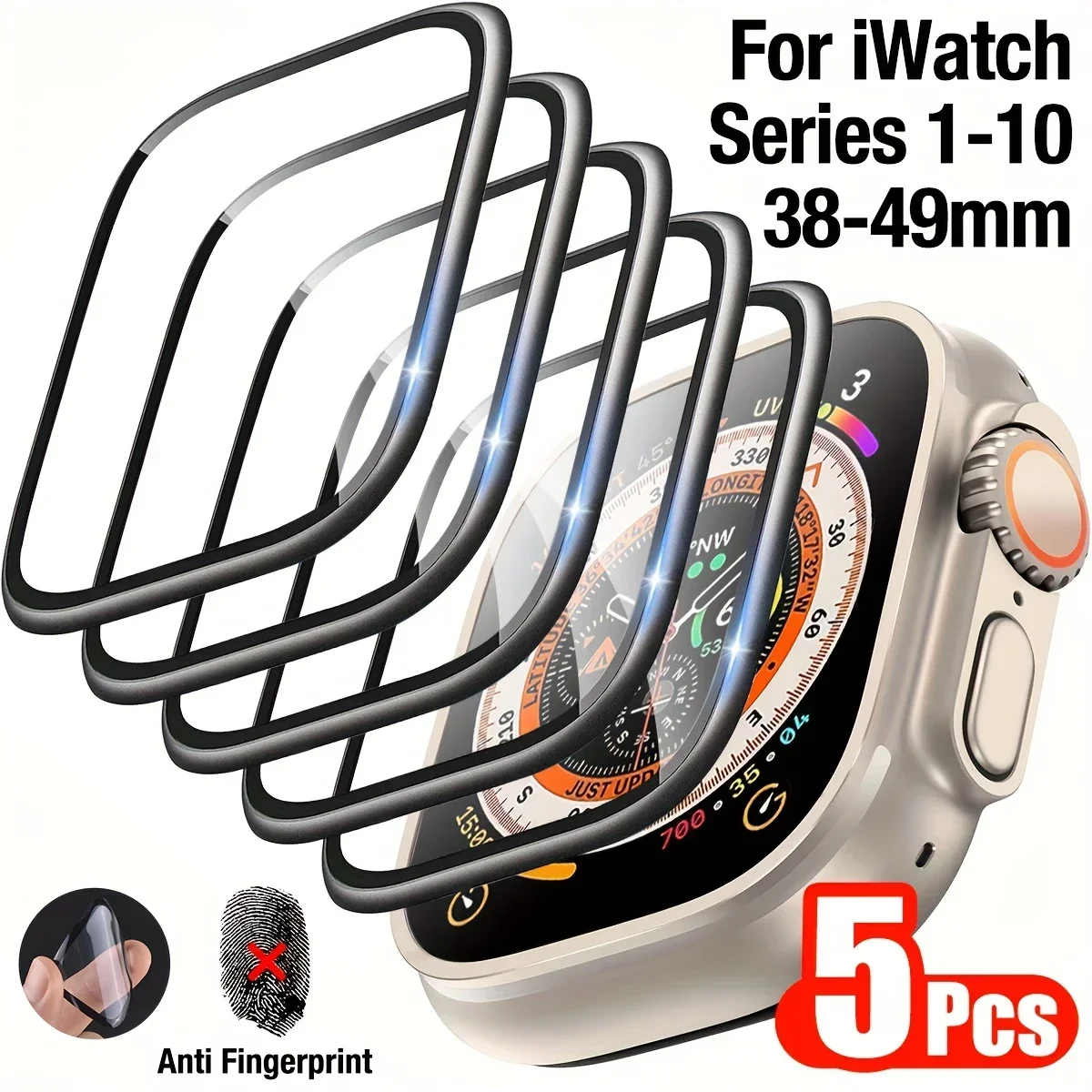 1-5 Buah Film Anti Gores untuk - Apple Smartwatch Accessories ulasan dan harga