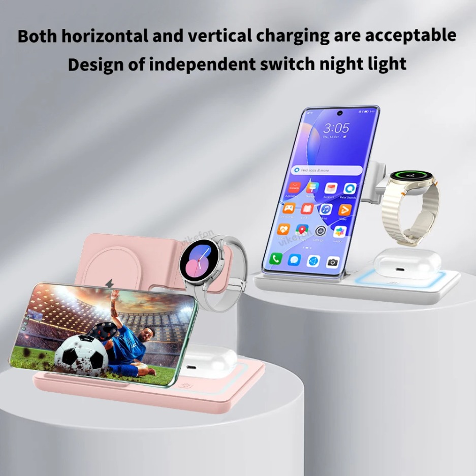 3 in 1 Pengisi Daya Nirkabel L - Smartwatch Ac ulasan dan harga