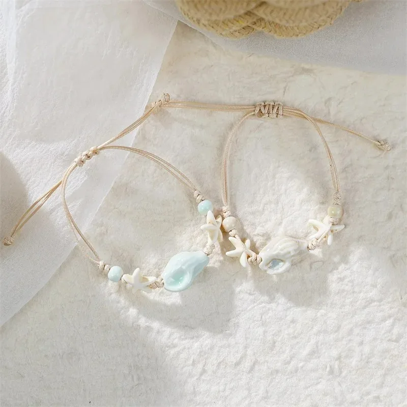 Gelang Manik-manik Kerang Bint - Ceramic Link Bracelet ulasan dan harga