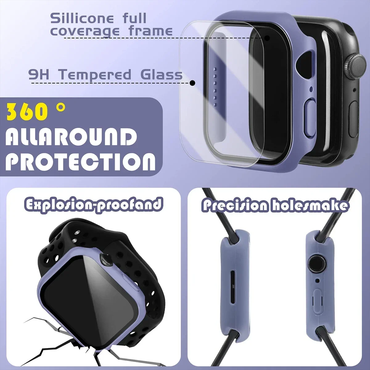 Kaca antigores + penutup untuk - Smartwatch Band Accessories ulasan dan harga